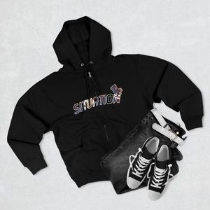 (SITUATION) Premium unisex Full Zip Hoodie